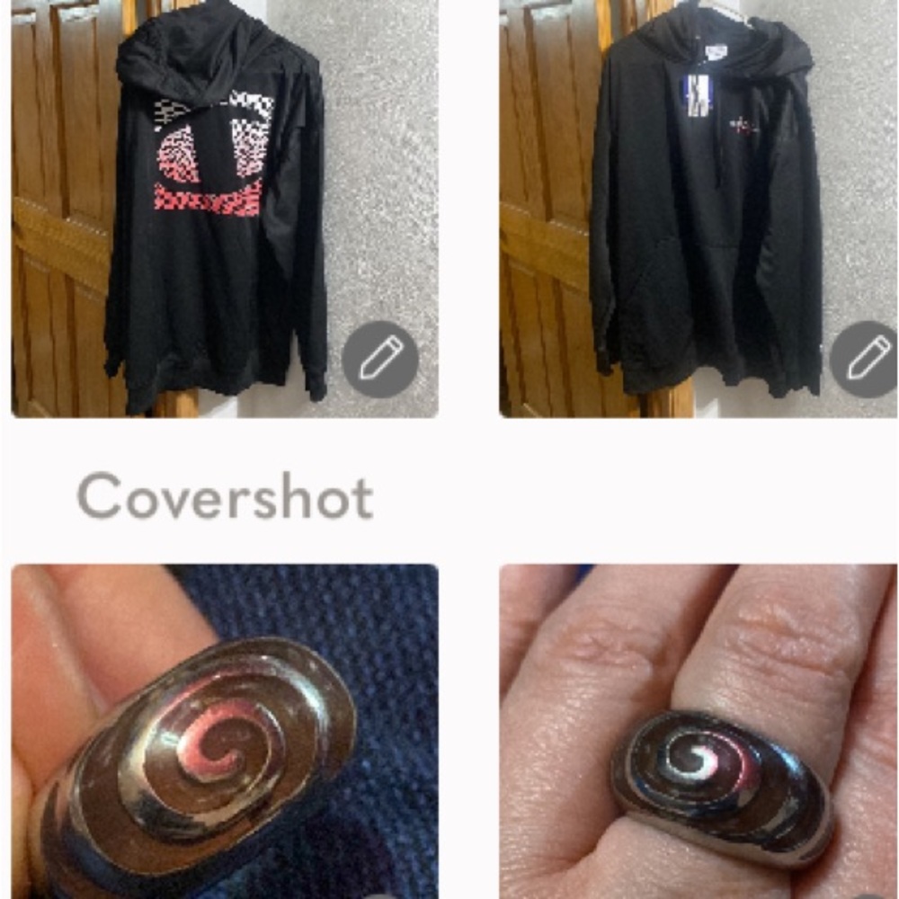 3XL big CHAMPION Hoodie multi-logo shiny black